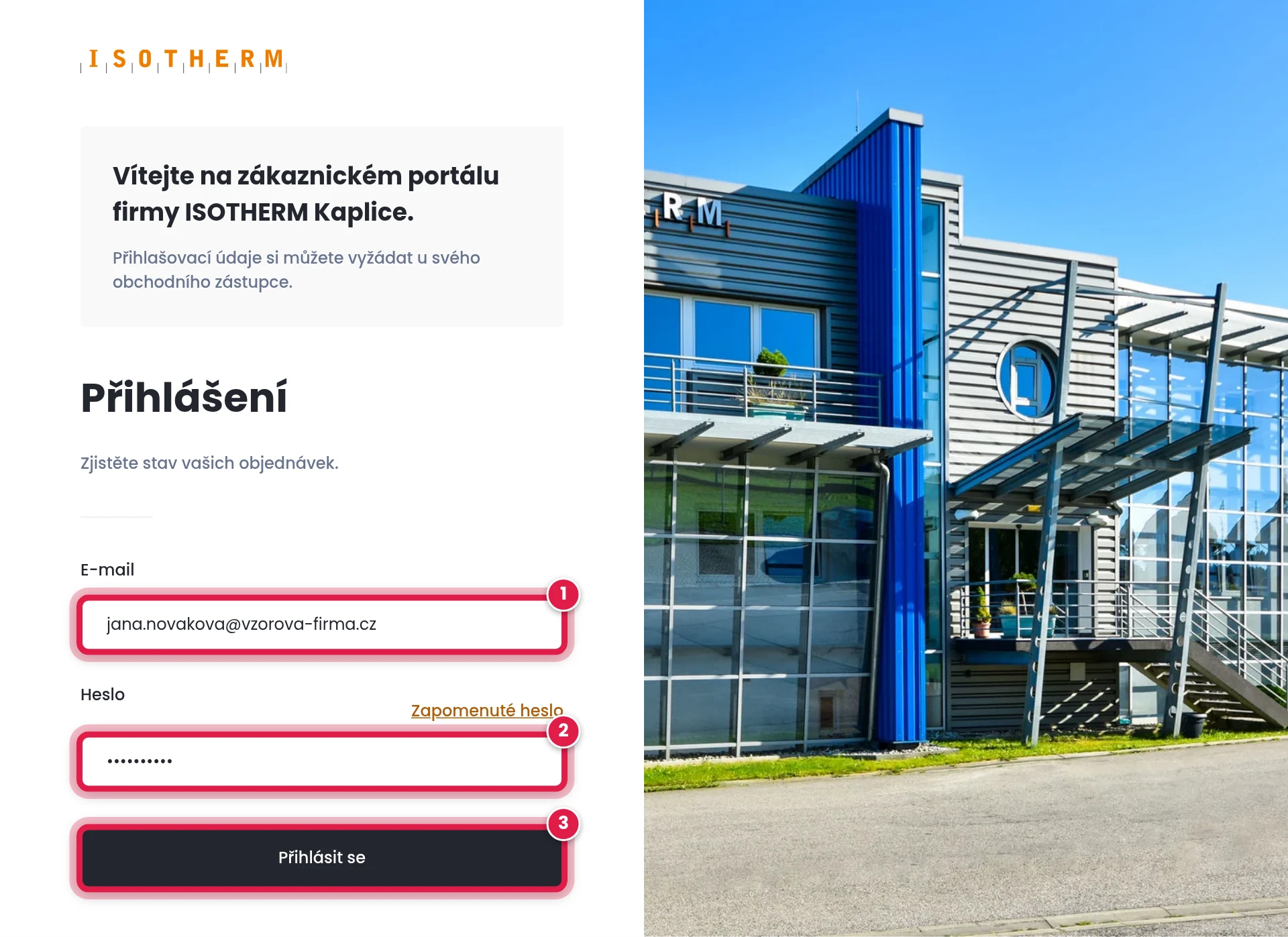 Zadejte e-mail a heslo